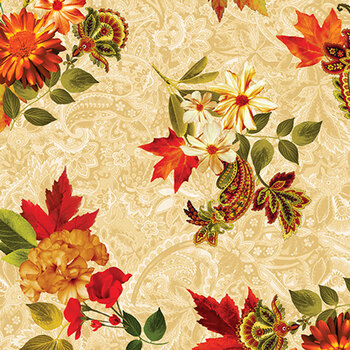 Harvest Beauty 15273-07 Cream by Kanvas Studio for Benartex, Image