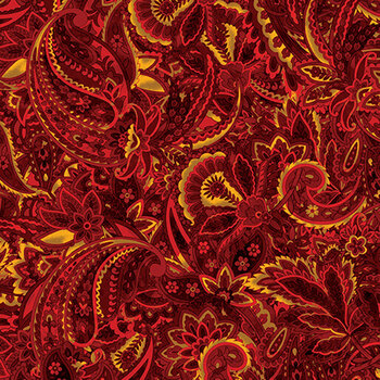 Harvest Beauty 15274-10 Red by Kanvas Studio for Benartex, Image