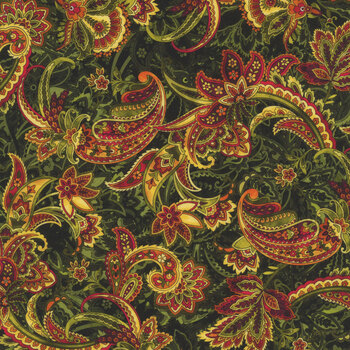 Harvest Beauty 15270-44 Green by Kanvas Studio for Benartex