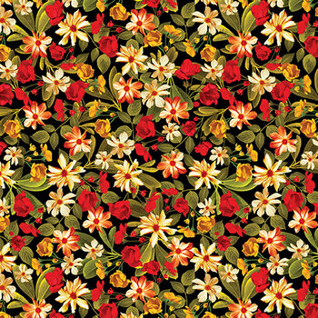 Harvest Beauty 15272-12 Black by Kanvas Studio for Benartex, Image
