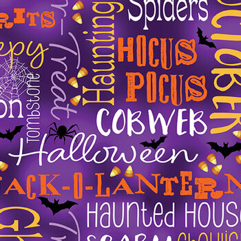 Ghostly Soiree 15099-66 Purple by Nicole DeCamp for Benartex, Image