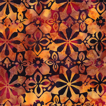 Bali Batiks - Ember Glow X2645-604 Halloween by Hoffman Fabrics, Image