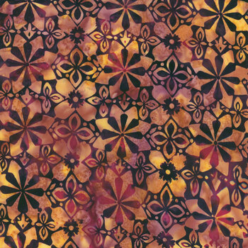 Bali Batiks - Ember Glow X2645-604 Halloween by Hoffman Fabrics, Image