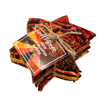 Bali Batiks - Ember Glow  Fat Quarter Bundle by Hoffman Fabrics