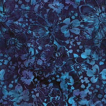 Bali Batiks - Morning Glory X2651-40 Iris by Hoffman Fabrics, Image