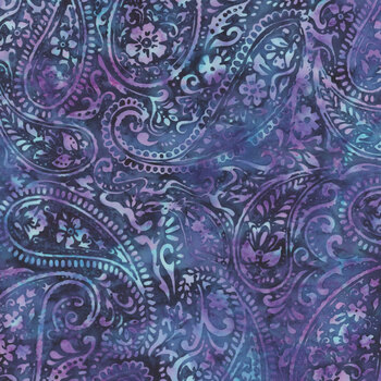 Bali Batiks - Morning Glory X2648-40 Iris by Hoffman Fabrics, Image