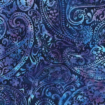 Bali Batiks - Morning Glory X2648-40 Iris by Hoffman Fabrics, Image