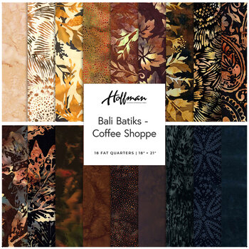 Bali Batiks - Coffee Shoppe  18 FQ Set by Hoffman Fabrics, Image
