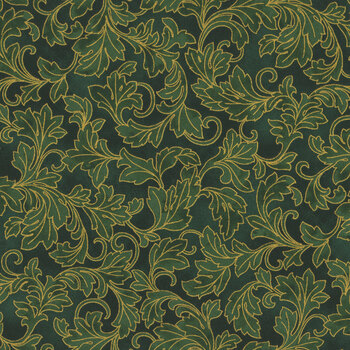 Christmas Wish Y7823-60G Hunter Gold by Hoffman Fabrics