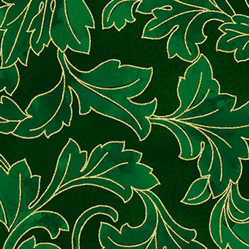 Christmas Wish Y7823-60G Hunter Gold by Hoffman Fabrics, Image