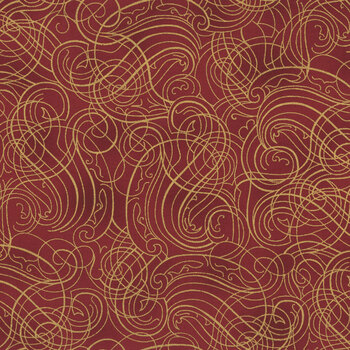 Christmas Wish Y7824-78G Scarlet Gold by Hoffman Fabrics