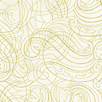 Christmas Wish Y7824-20G Natural Gold by Hoffman Fabrics, Image