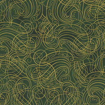Christmas Wish Y7824-60G Hunter Gold by Hoffman Fabrics