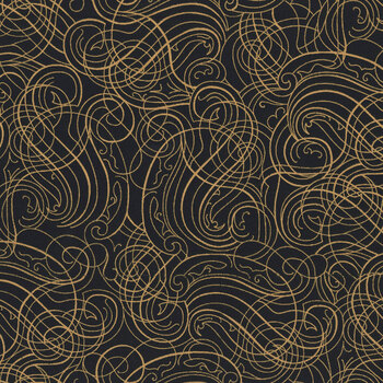 Christmas Wish Y7824-4G Black Gold by Hoffman Fabrics