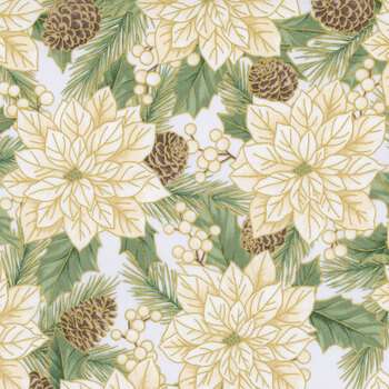 Christmas Wish Y7820-134G Parchment Gold by Hoffman Fabrics