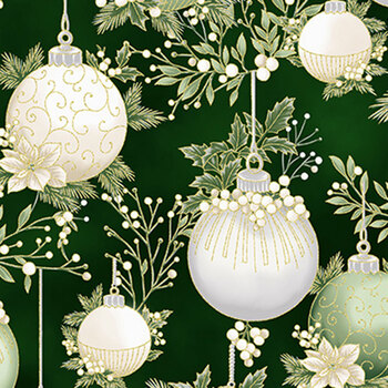 Christmas Wish Y7822-44G Forest Gold by Hoffman Fabrics, Image