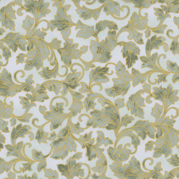 Christmas Wish Y7823-98G Moss Gold by Hoffman Fabrics