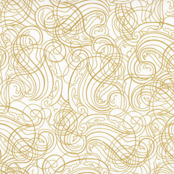 Christmas Wish Y7824-3G White Gold by Hoffman Fabrics