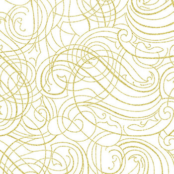 Christmas Wish Y7824-3G White Gold by Hoffman Fabrics, Image