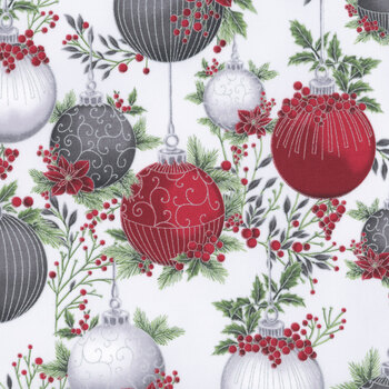 Christmas Wish Y7822-597S December Silver by Hoffman Fabrics