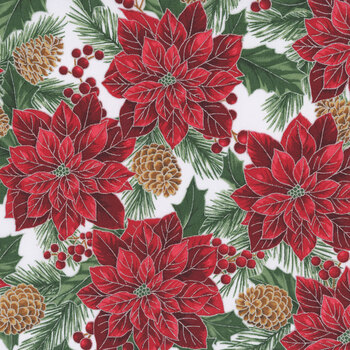 Christmas Wish Y7820-597S December Silver by Hoffman Fabrics