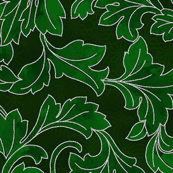 Christmas Wish Y7823-141S Pine Silver by Hoffman Fabrics, Image