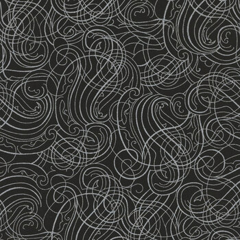 Christmas Wish Y7824-213S Onyx Silver by Hoffman Fabrics