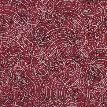 Christmas Wish Y7824-10S Crimson Silver by Hoffman Fabrics