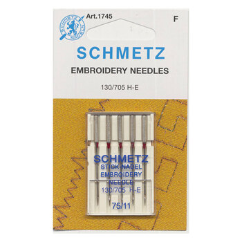 Schmetz Embroidery Machine Needles - Size 75/11 - 5ct, Image
