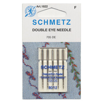 Schmetz Double Eye Topstitch Needles - Size 80/12 - 5ct, Image