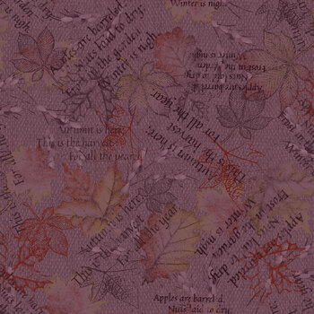 Bountiful Blessings 3633-55 Purple by Janet Rae Nesbitt for Henry Glass Fabrics, Image