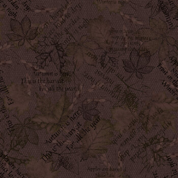 Bountiful Blessings 3633-93 Black by Janet Rae Nesbitt for Henry Glass Fabrics, Image