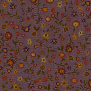 Bountiful Blessings 3634-55 Purple by Janet Rae Nesbitt for Henry Glass Fabrics, Image