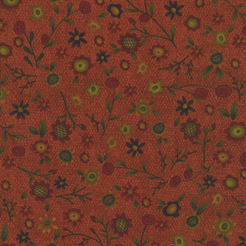 Bountiful Blessings 3634-89 Dark Red by Janet Rae Nesbitt for Henry Glass Fabrics