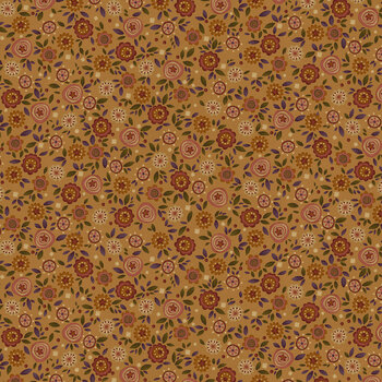 Bountiful Blessings 3636-33 Gold by Janet Rae Nesbitt for Henry Glass Fabrics, Image