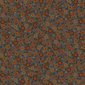 Bountiful Blessings 3636-77 Blue by Janet Rae Nesbitt for Henry Glass Fabrics, Image