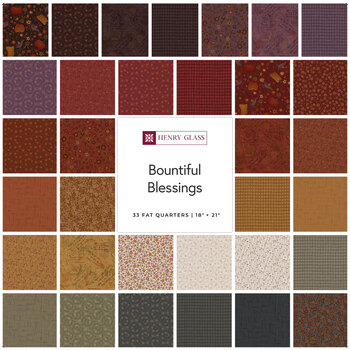 Bountiful Blessings  33 FQ Set by Janet Rae Nesbitt for Henry Glass Fabrics, Image