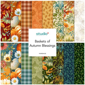Baskets of Autumn Blessings  Yardage by Art Loft for Studio E Fabrics, Image
