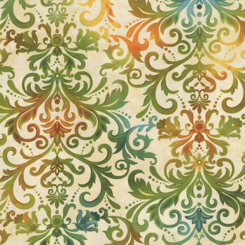 Baskets of Autumn Blessings 9198-44 Cream Multi by Art Loft for Studio E Fabrics