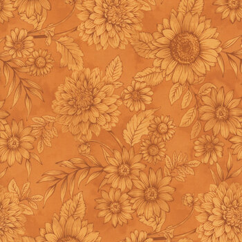 Baskets of Autumn Blessings 9202-35 Pumpkin by Art Loft for Studio E Fabrics