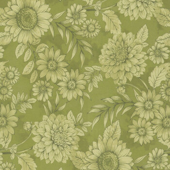 Baskets of Autumn Blessings 9202-66 Sage by Art Loft for Studio E Fabrics