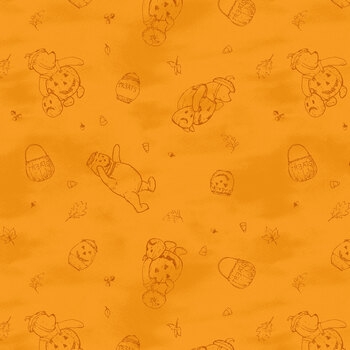 Haunted Acre Wood 9129-33 Orange by W.A. Dodge for Studio E Fabrics, Image