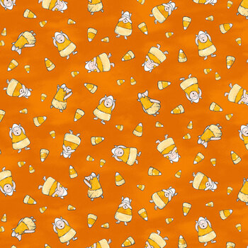 Haunted Acre Wood 9130-33 Orange by W.A. Dodge for Studio E Fabrics, Image