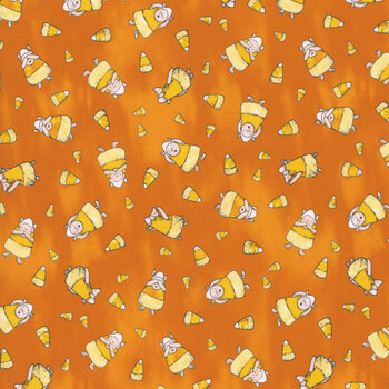 Haunted Acre Wood 9130-33 Orange by W.A. Dodge for Studio E Fabrics