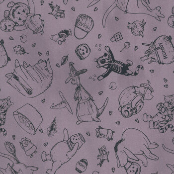 Haunted Acre Wood 9133-55 Purple by W.A. Dodge for Studio E Fabrics