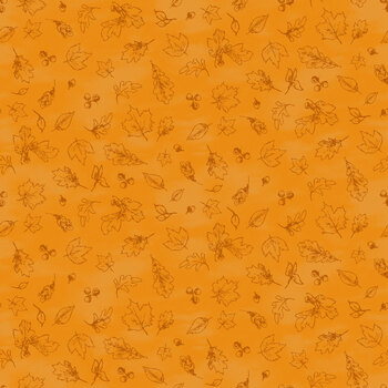 Haunted Acre Wood 9135-33 Orange by W.A. Dodge for Studio E Fabrics, Image