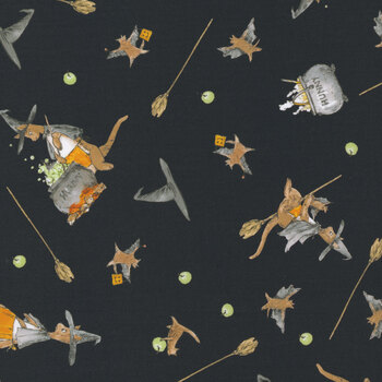 Haunted Acre Wood 9137-99 Black by W.A. Dodge for Studio E Fabrics