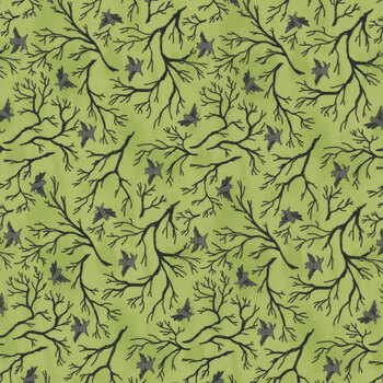 Haunted Acre Wood 9139-66 Green by W.A. Dodge for Studio E Fabrics
