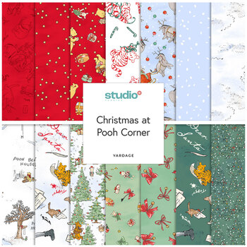 Christmas at Pooh Corner  Yardage by W.A. Dodge for Studio E Fabrics, Image