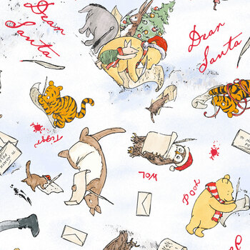 Christmas at Pooh Corner 9100-07 Snow by W.A. Dodge for Studio E Fabrics, Image